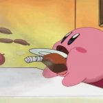 Kirby eating
